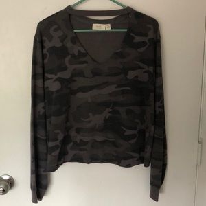 Camo cutout sweater